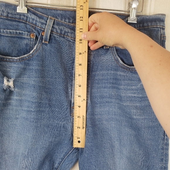 Levi's 501 Button Fly Denim Jeans Straight Leg Size 32 (see measurements) - Picture 6 of 9